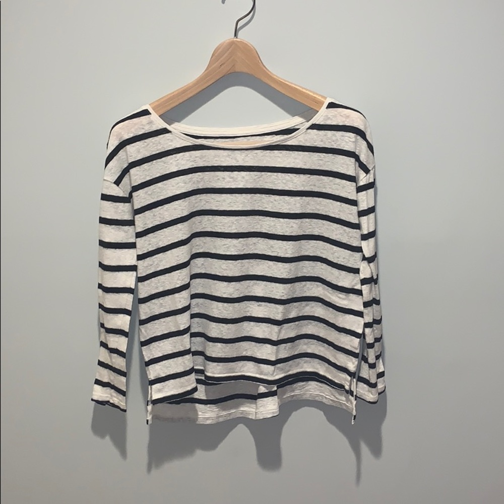 Striped Black American Eagle Long Sleeve Shirt